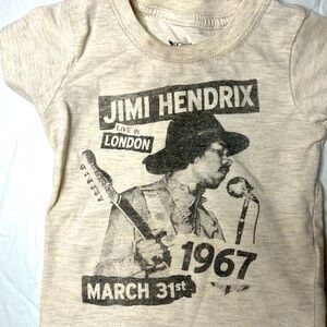 Jimi Hendrix Graphic Kids T-Shirt - Cream